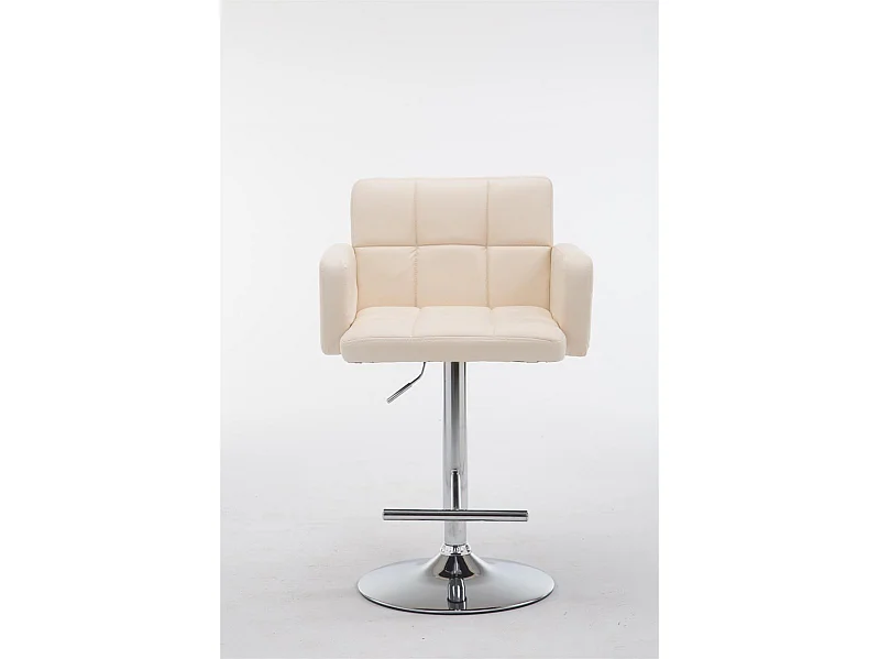 Barhocker - Kunstleder & chrom - creme - Los Angeles