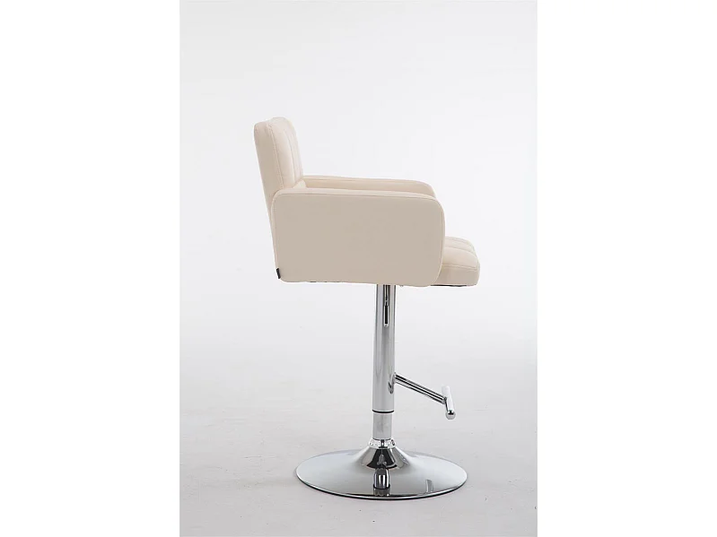 Barhocker - Kunstleder & chrom - creme - Los Angeles