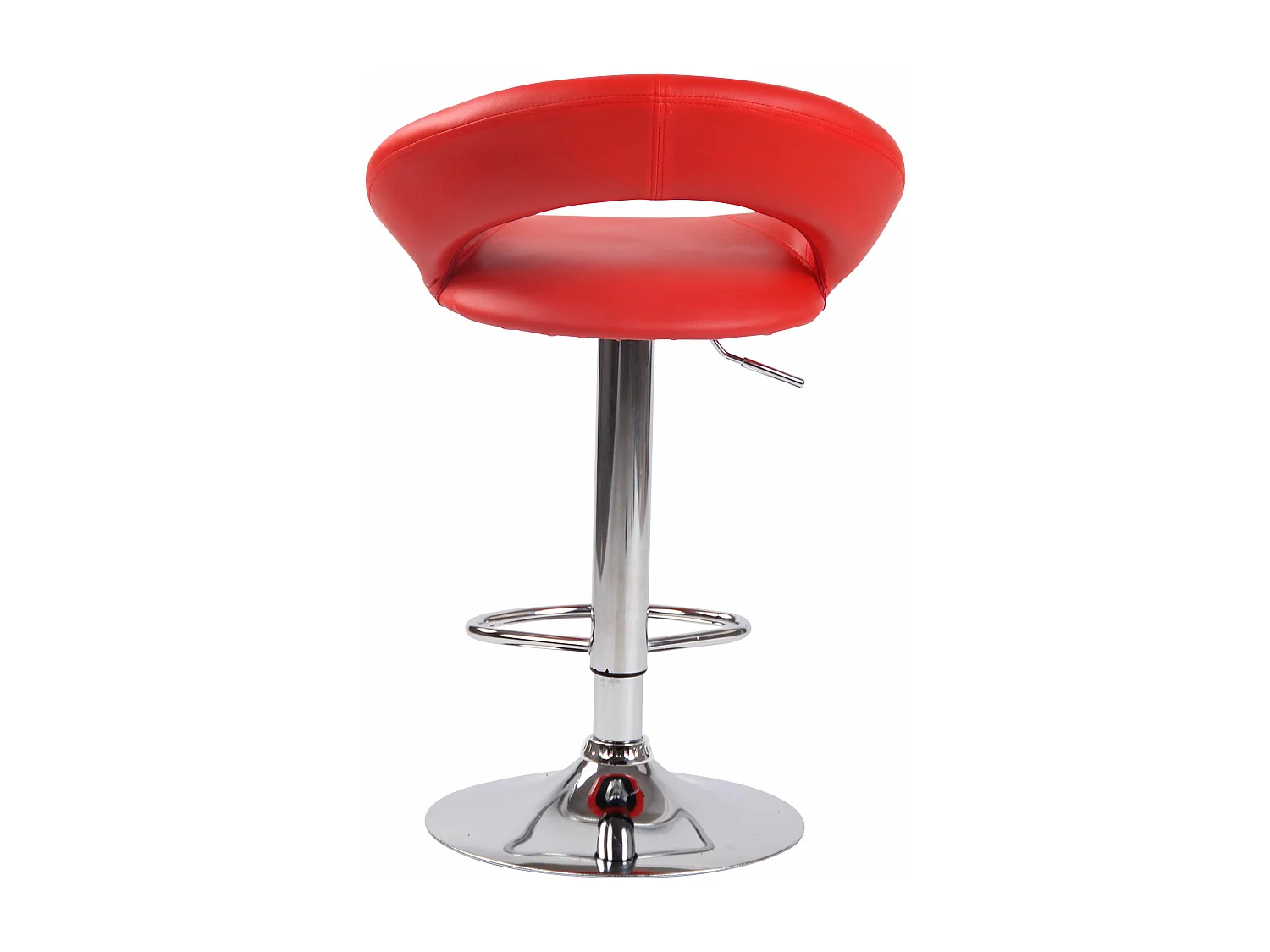 Tabouret de bar - Similicuir & Métal - Rouge - Olinda