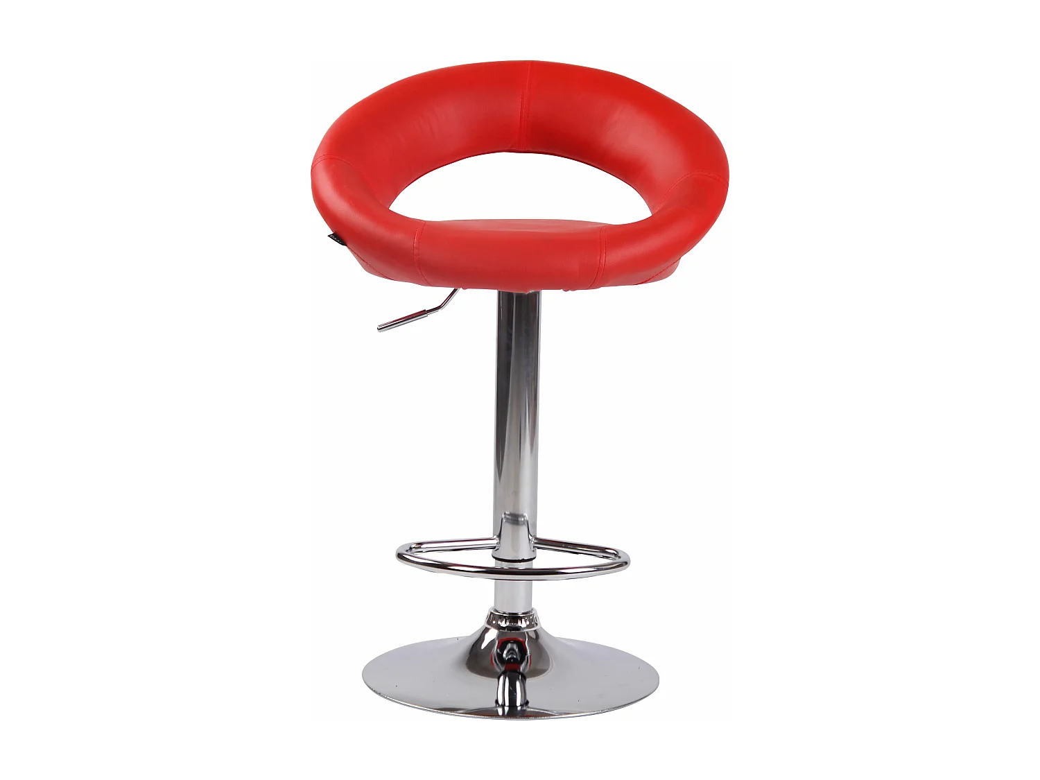 Tabouret de bar - Similicuir & Métal - Rouge - Olinda