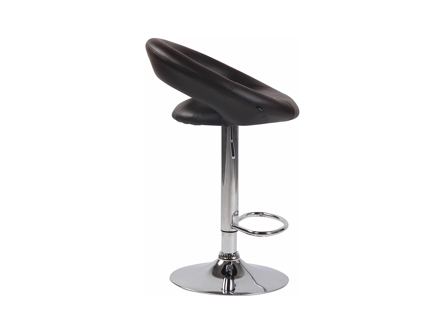 Tabouret de bar - Similicuir & Métal - Marron - Olinda