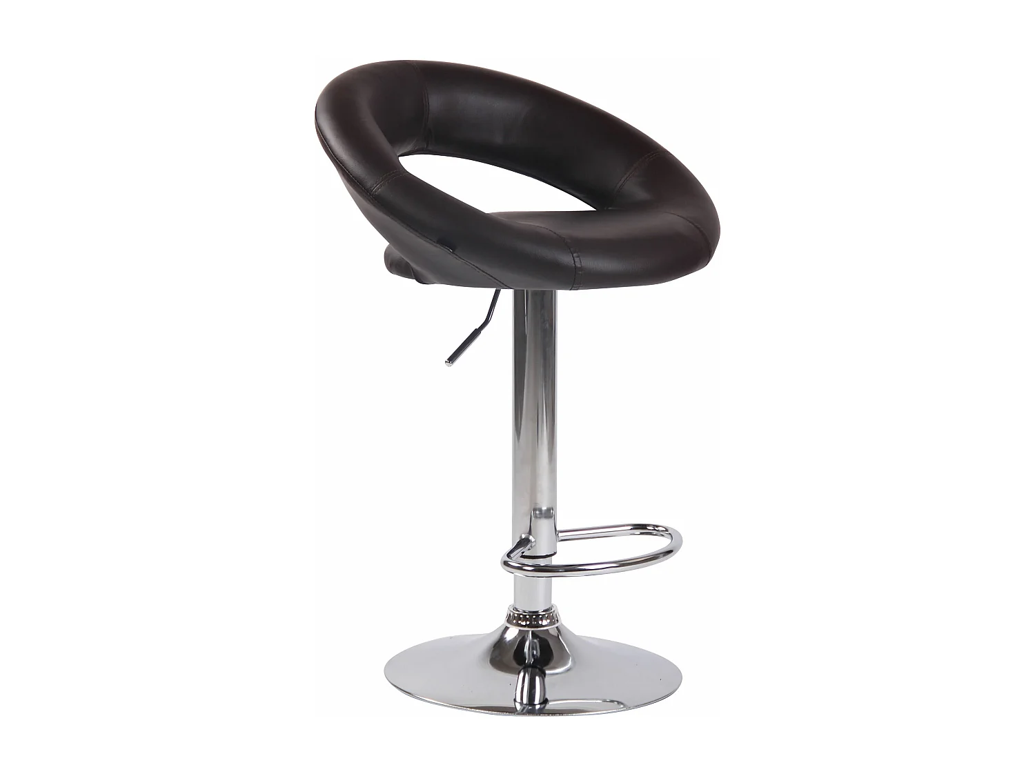 Tabouret de bar - Similicuir & Métal - Marron - Olinda