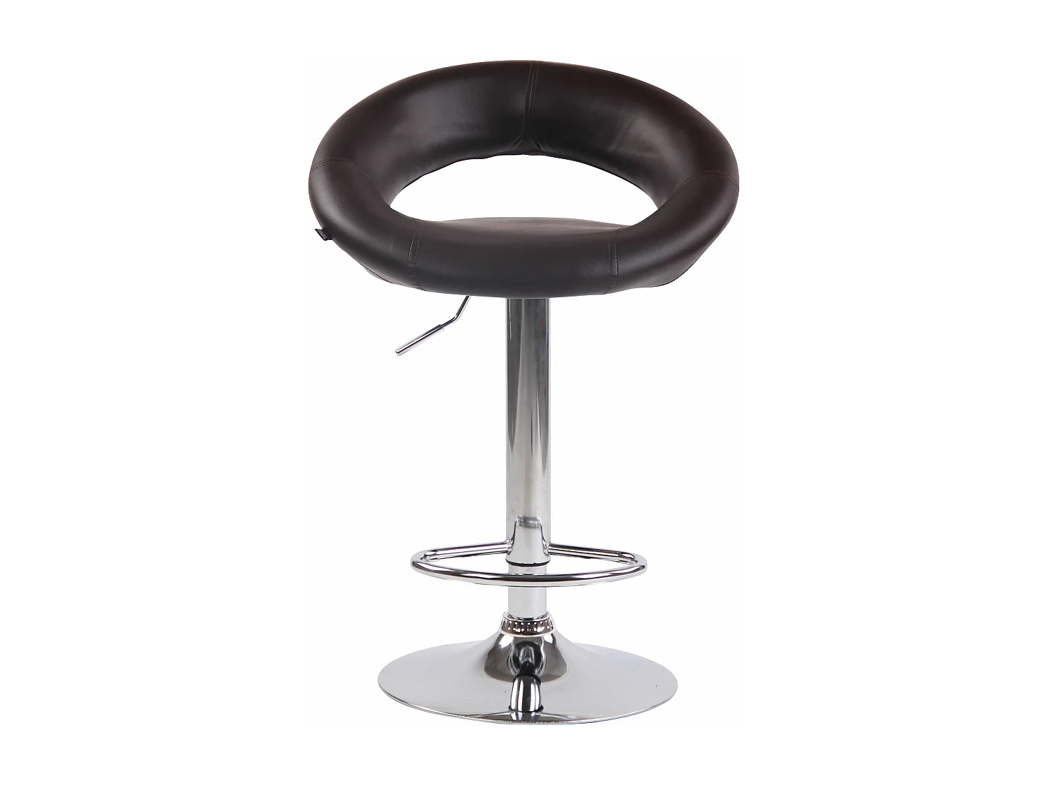 Tabouret de bar - Similicuir & Métal - Marron - Olinda