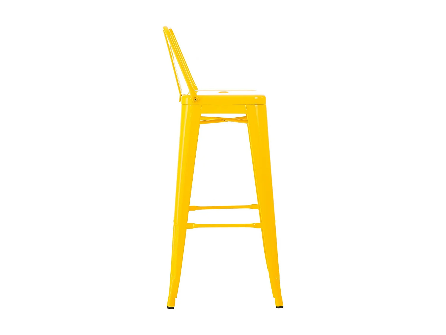 Lot de 4  Tabouret de bar - Métal & Nature - Jaune - Mason