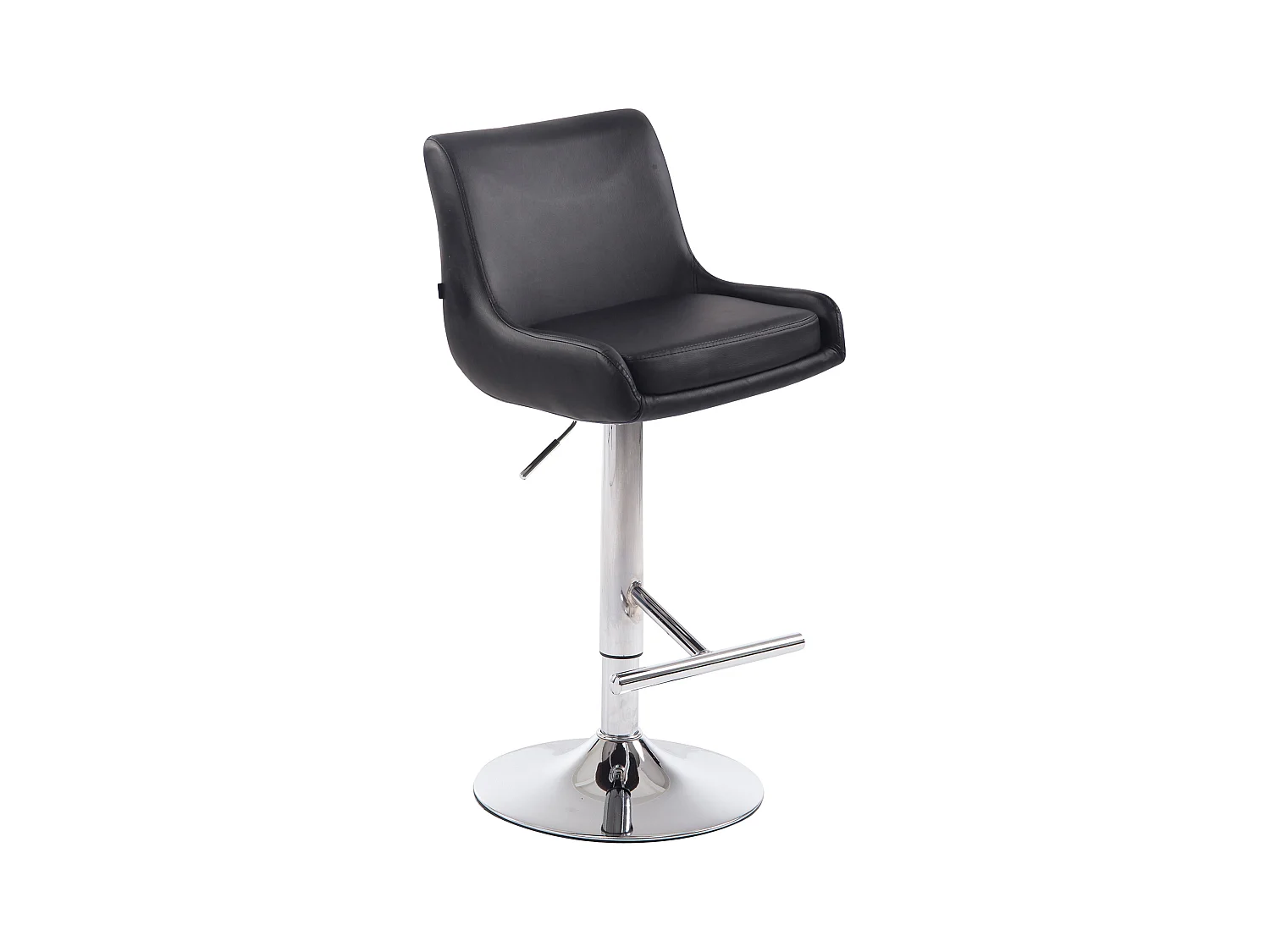 Tabouret de bar - Similicuir & Métal - Noir - Club