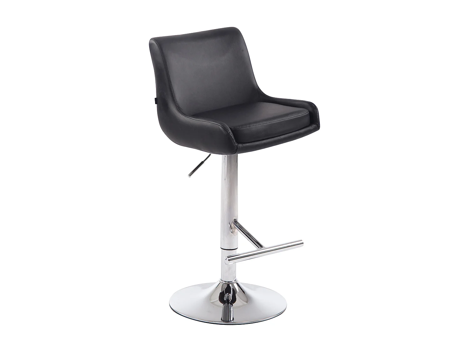 Tabouret de bar - Similicuir & Métal - Noir - Club