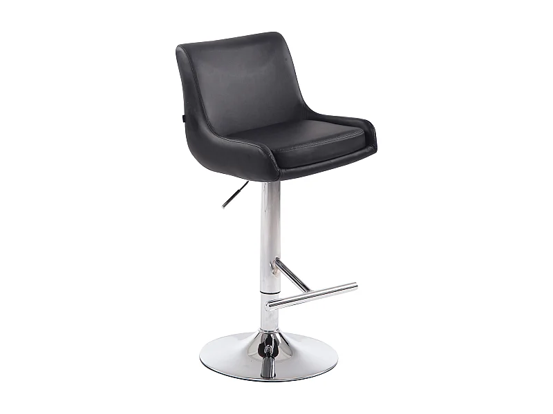 Tabouret de bar - Similicuir & Métal - Noir - Club