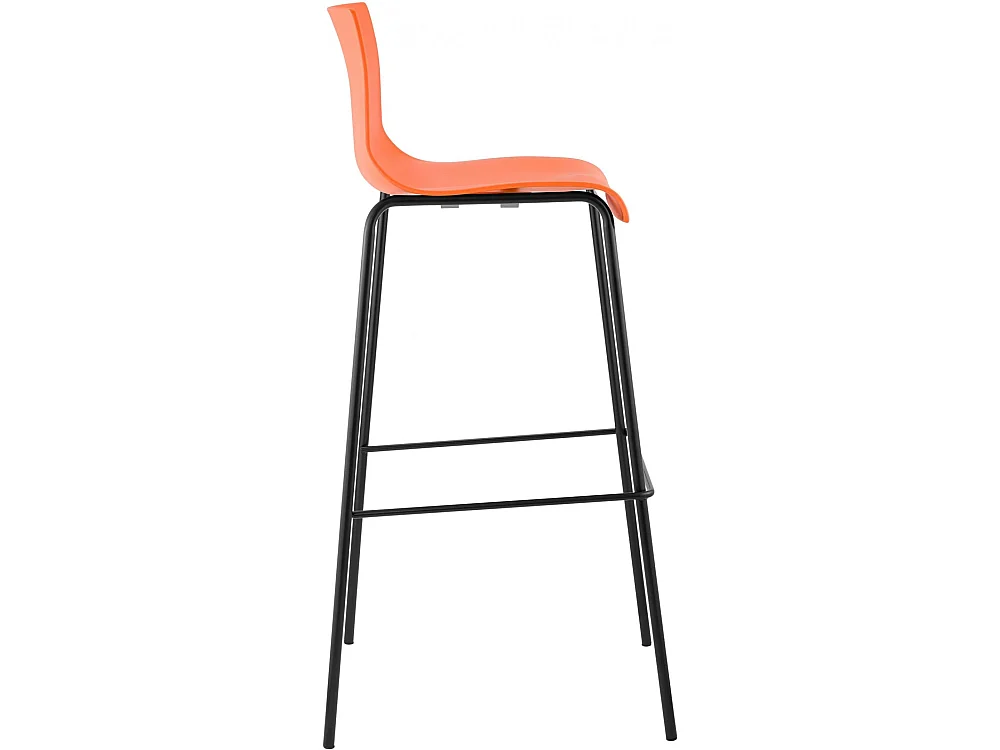 Tabouret de bar - Plastique & Noir - Orange - Hoover