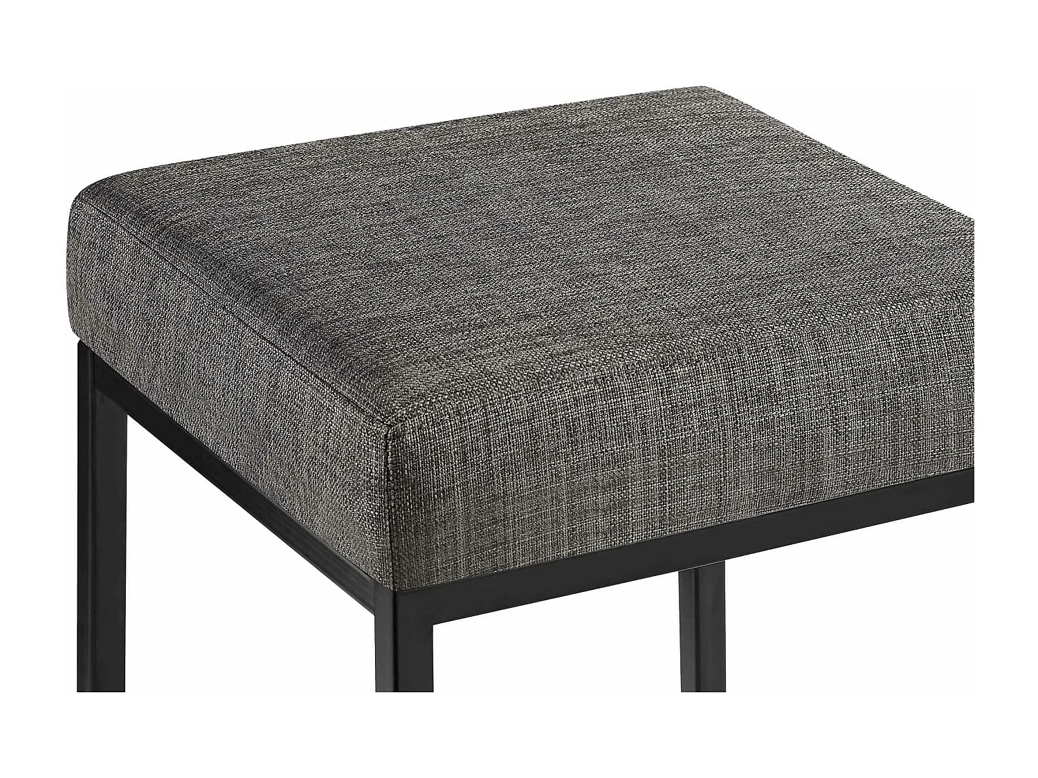 Tabouret de bar - Tissu & Noir - Gris - Montreal 80