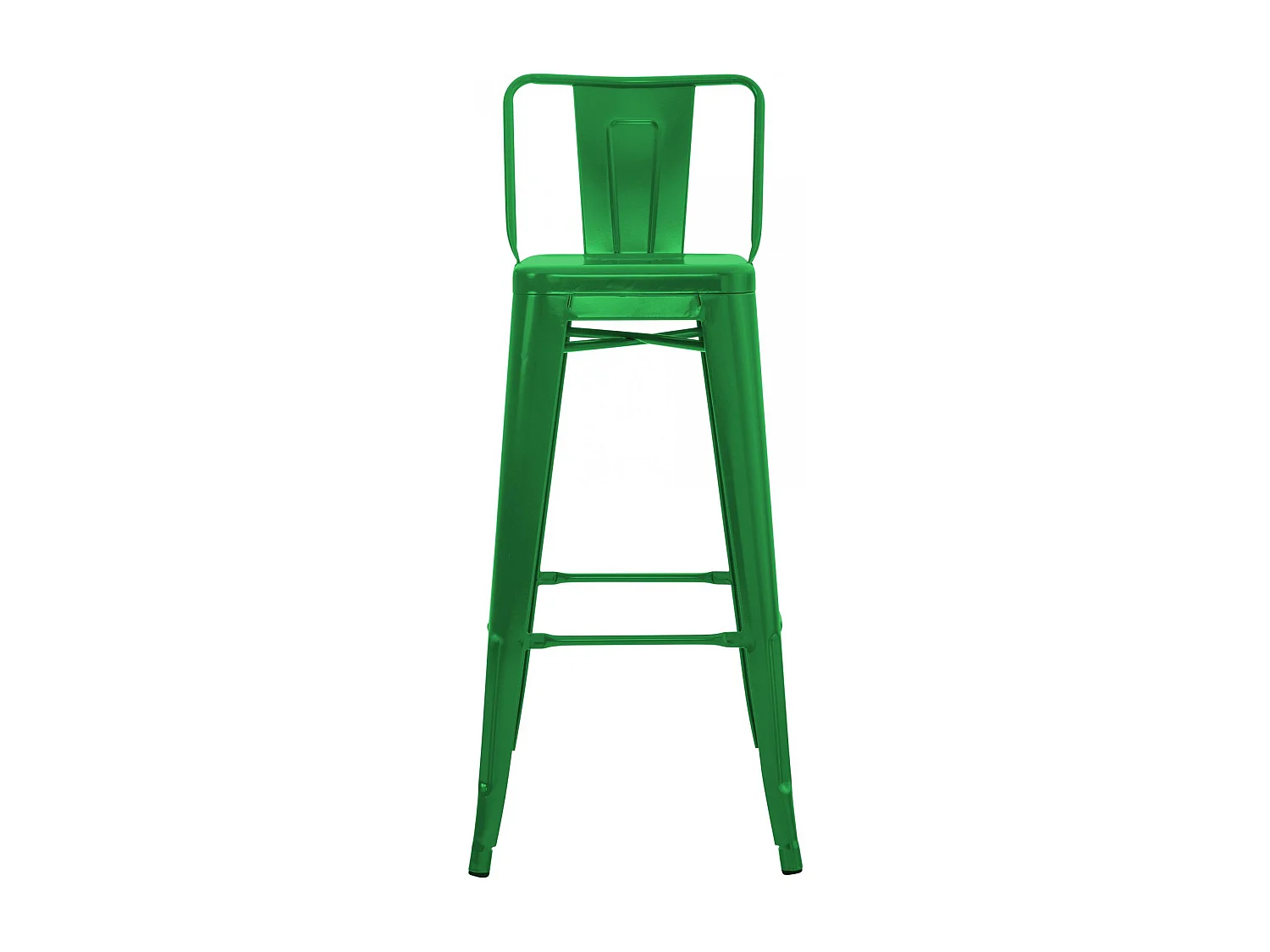 Lot de 2  Tabouret de bar - Métal & Noir - Vert - Mason