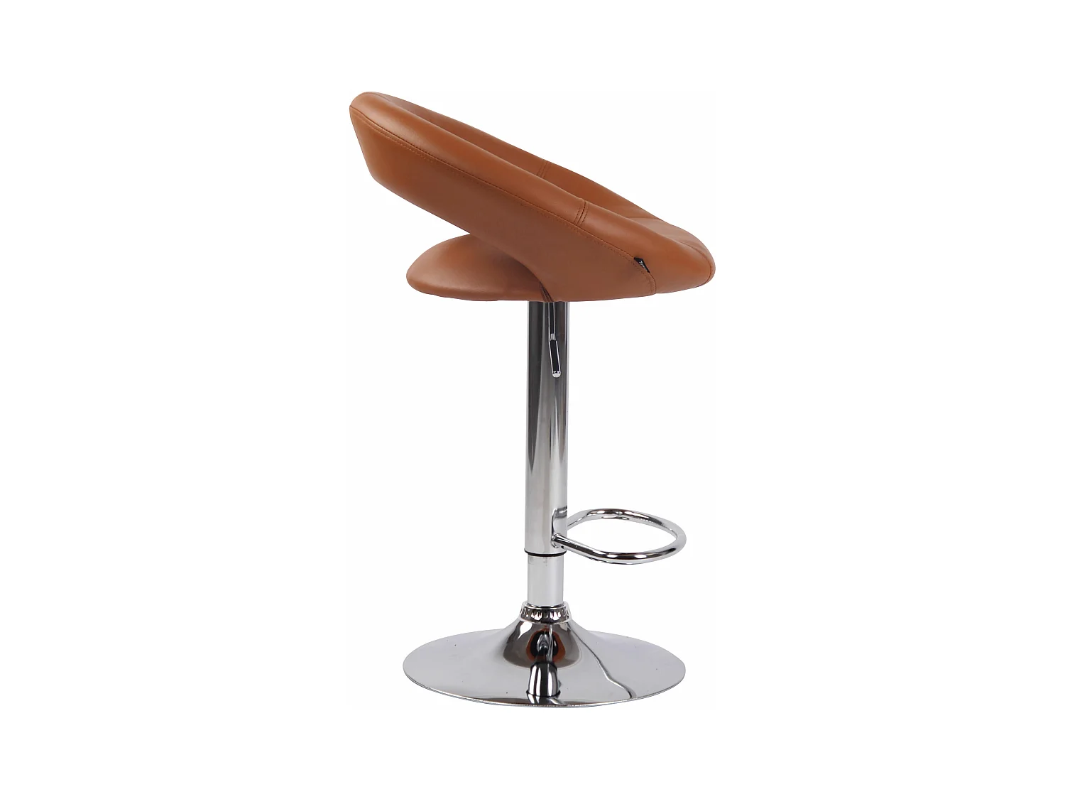 Tabouret de bar - Similicuir & Métal - Marron clair - Olinda