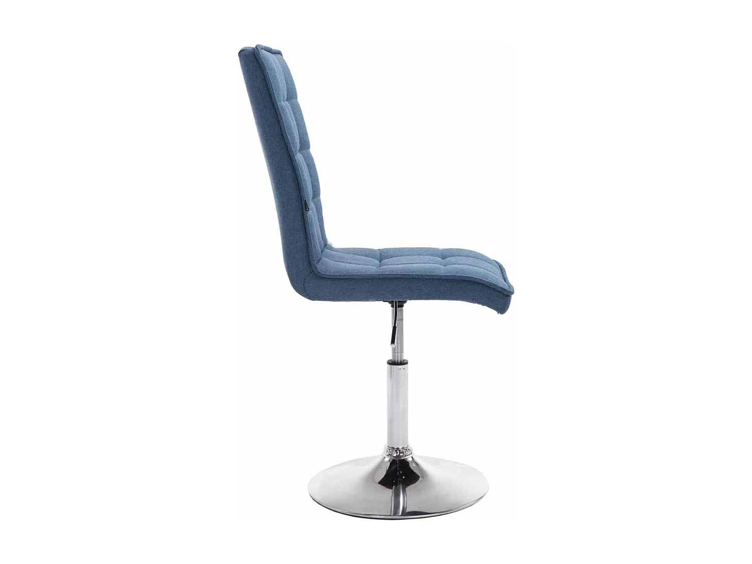 Lot de 2  chaise salle à manger - Tissu & Chrome - Bleu - Peking V2