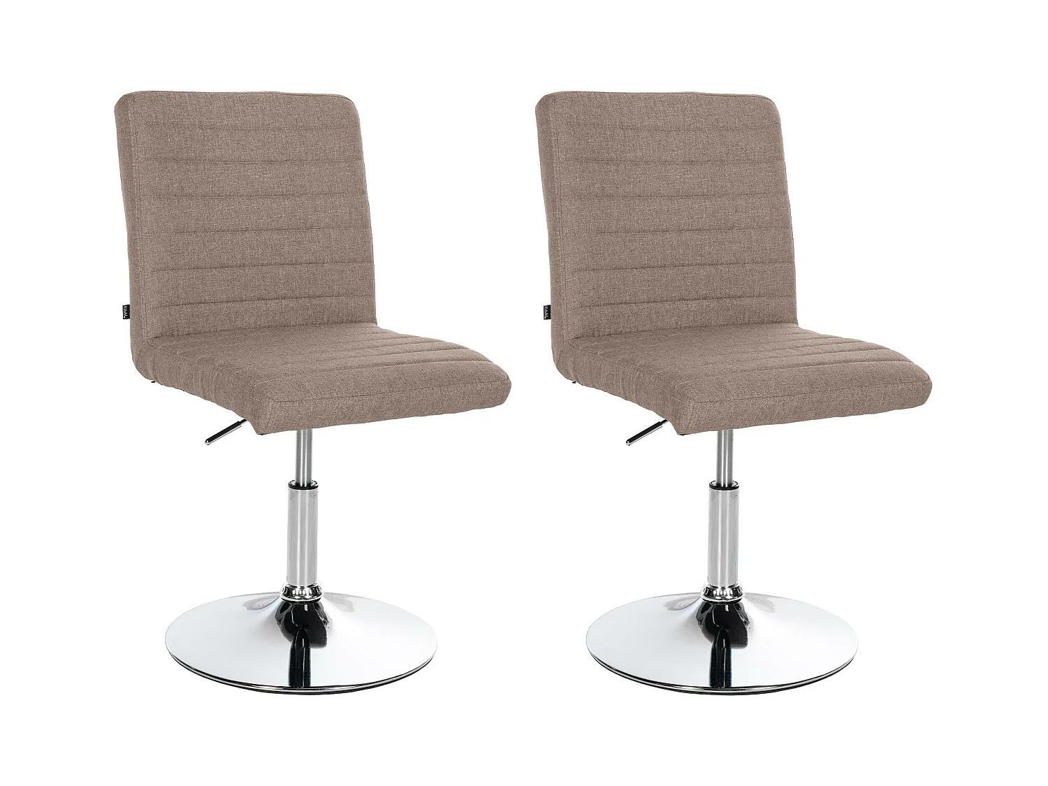 Lot de 2  chaise salle à manger - Tissu - Taupe - Elvas