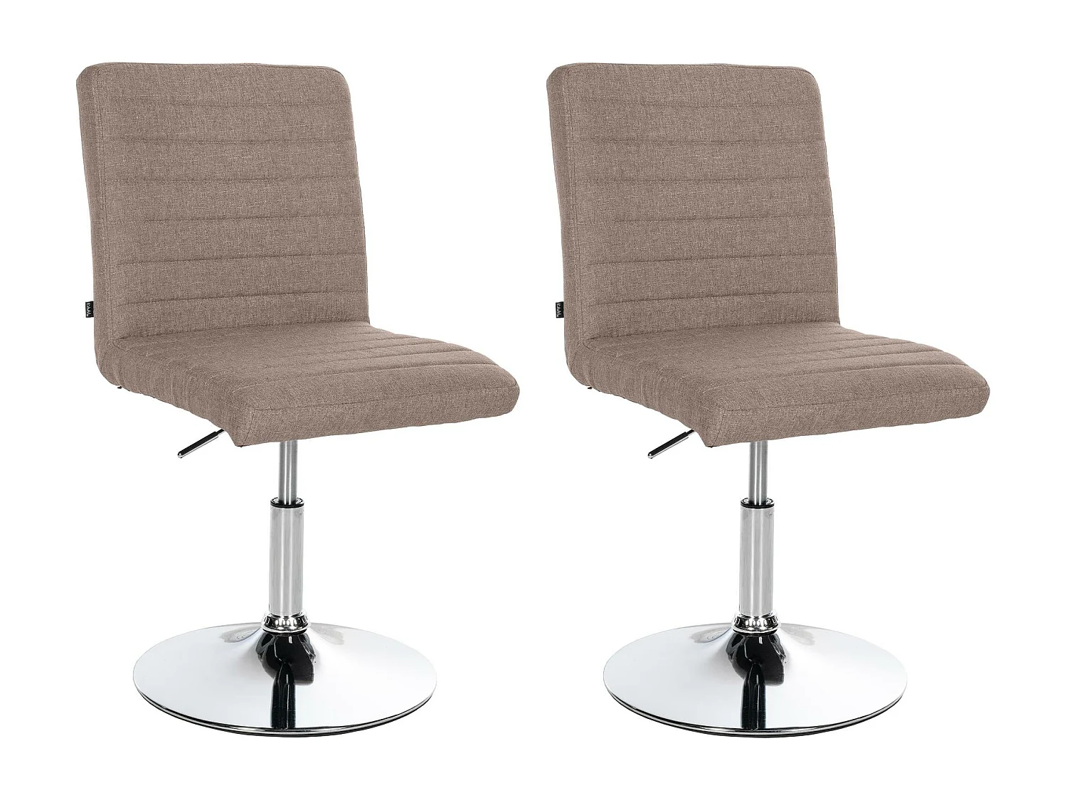 Lot de 2  chaise salle à manger - Tissu - Taupe - Elvas