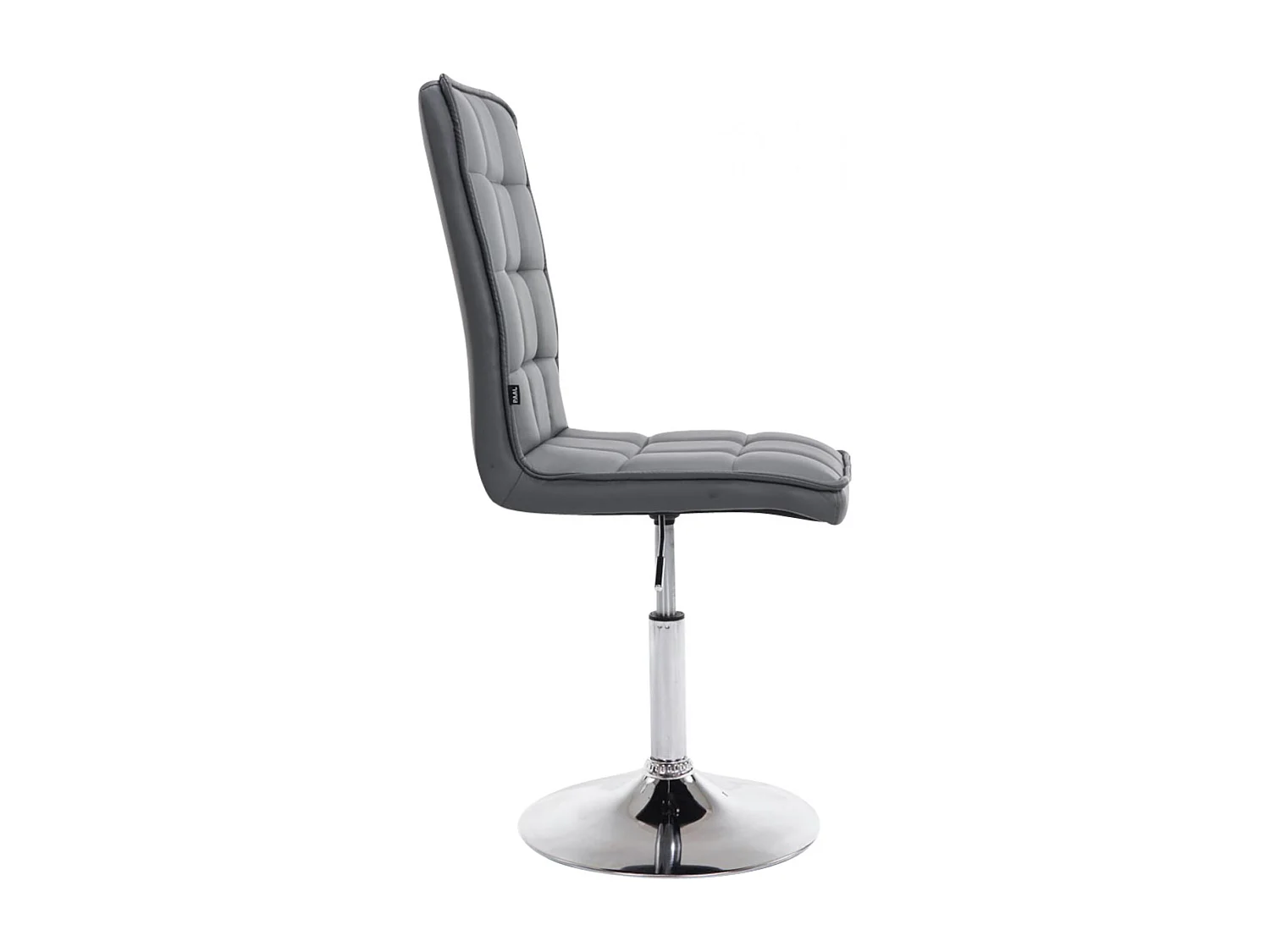 Set van 2  Eetkamerstoelen - Kunstleer & Metaal in chroomoptiek - grijs - Peking V2