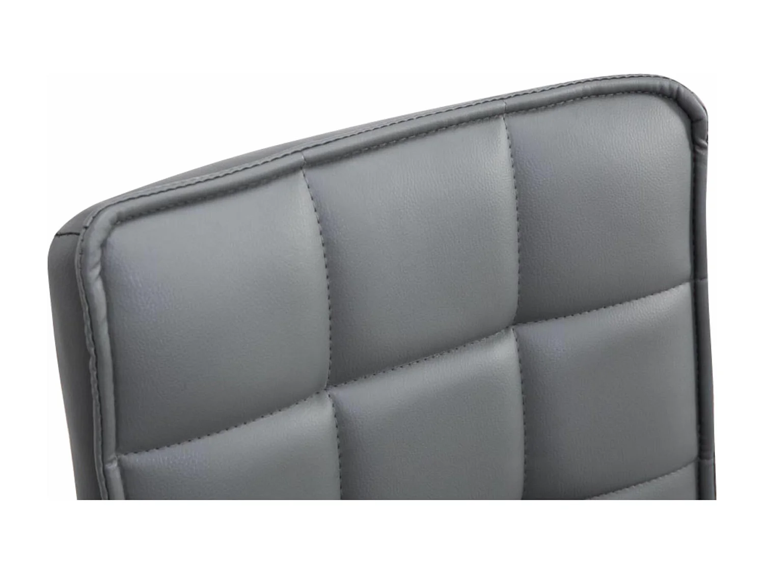 Set van 2  Eetkamerstoelen - Kunstleer & Metaal in chroomoptiek - grijs - Peking V2