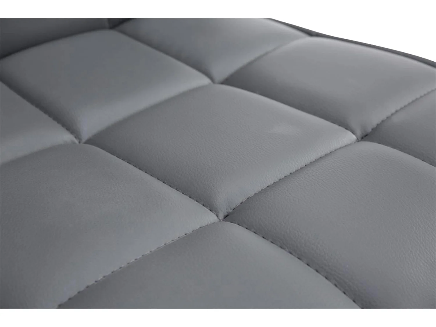 Set van 2  Eetkamerstoelen - Kunstleer & Metaal in chroomoptiek - grijs - Peking V2