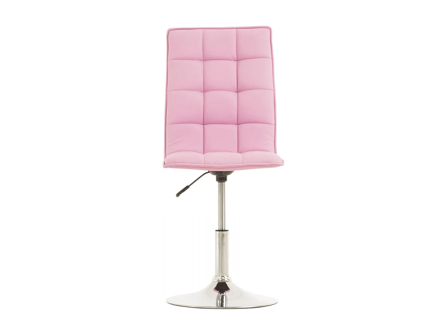 Lot de 2  chaise salle à manger - Similicuir & Chrome - Rose - Peking