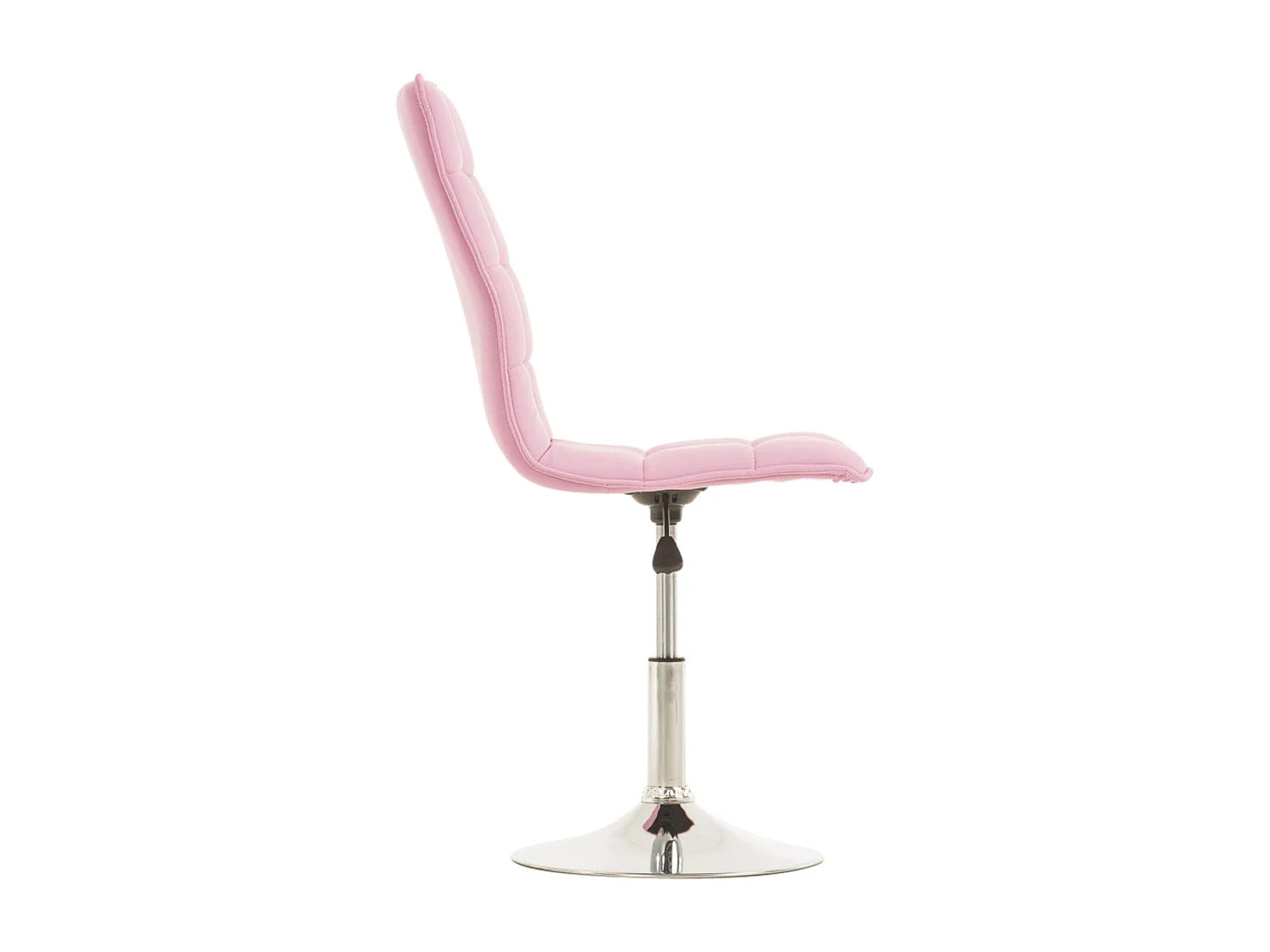 Lot de 2  chaise salle à manger - Similicuir & Chrome - Rose - Peking