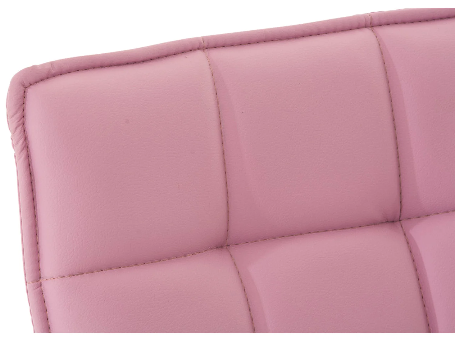 Lot de 2  chaise salle à manger - Similicuir & Chrome - Rose - Peking