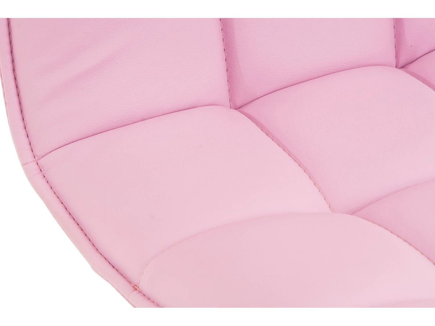 Lot de 2  chaise salle à manger - Similicuir & Chrome - Rose - Peking