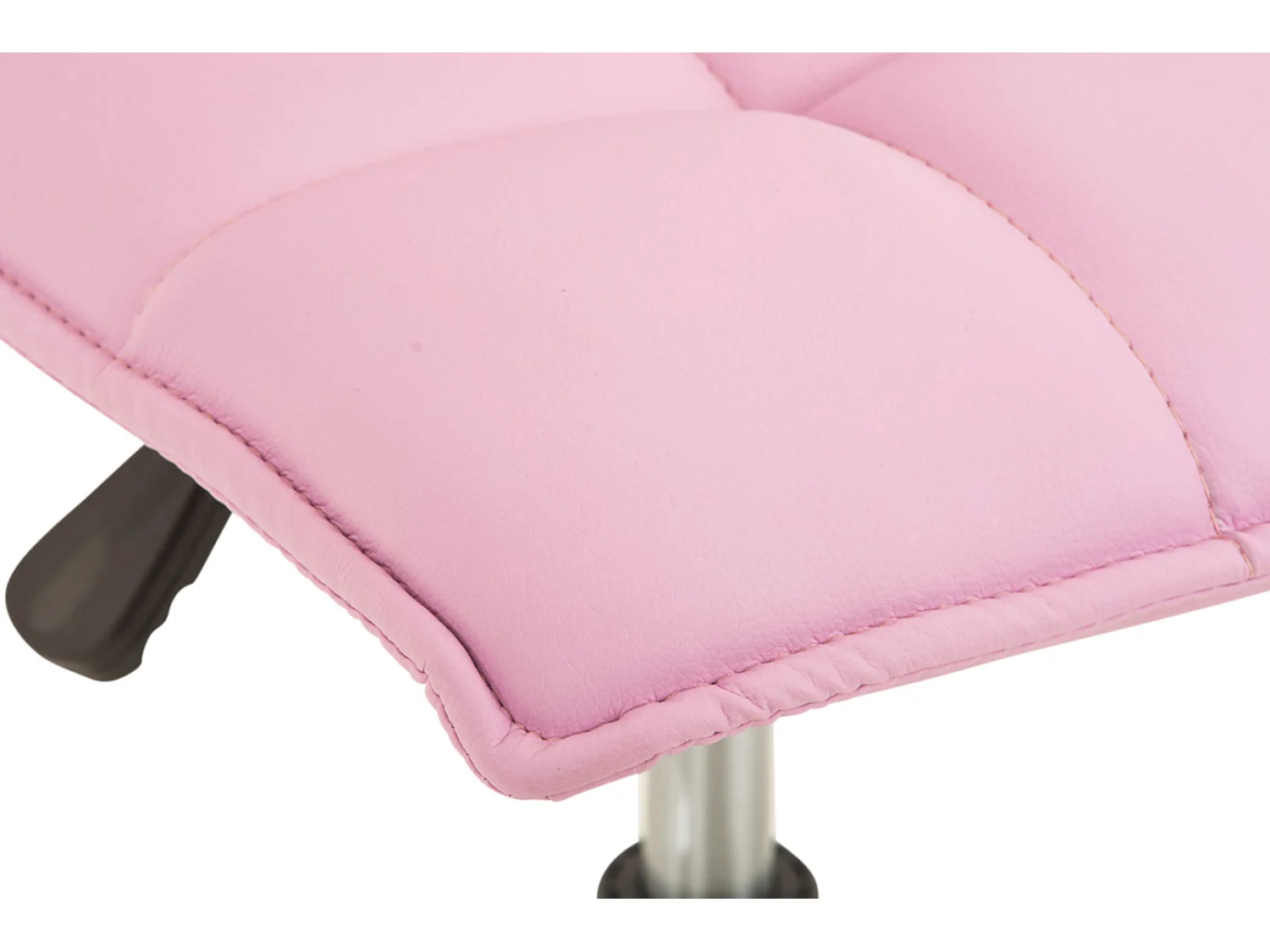 Lot de 2  chaise salle à manger - Similicuir & Chrome - Rose - Peking