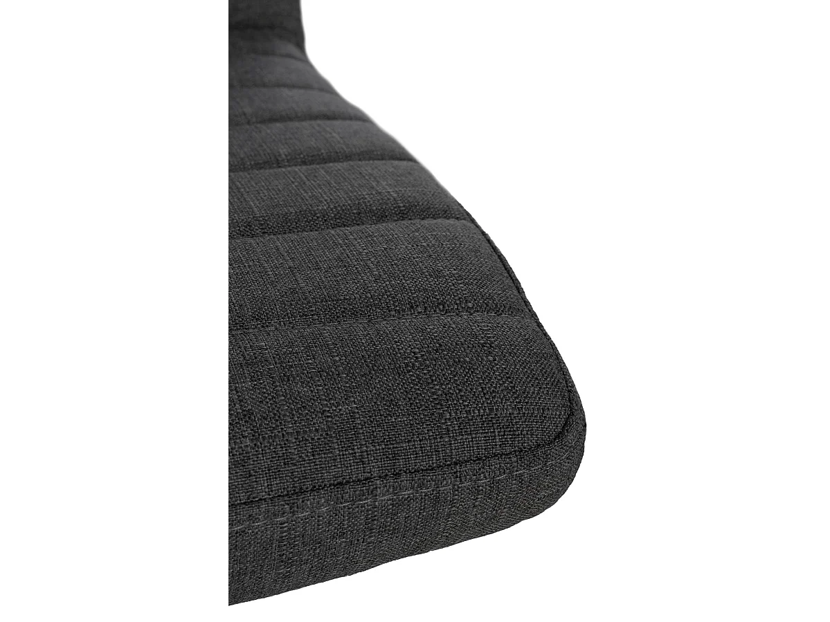 Lot de 2  chaise salle à manger - Tissu - Gris foncé - Elvas