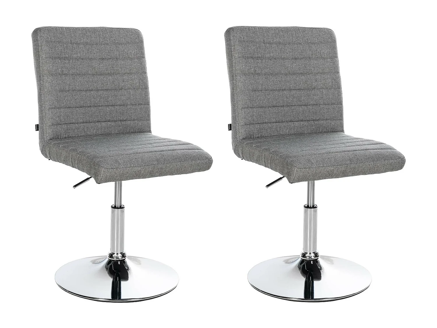 Lot de 2  chaise salle à manger - Tissu - Gris - Elvas