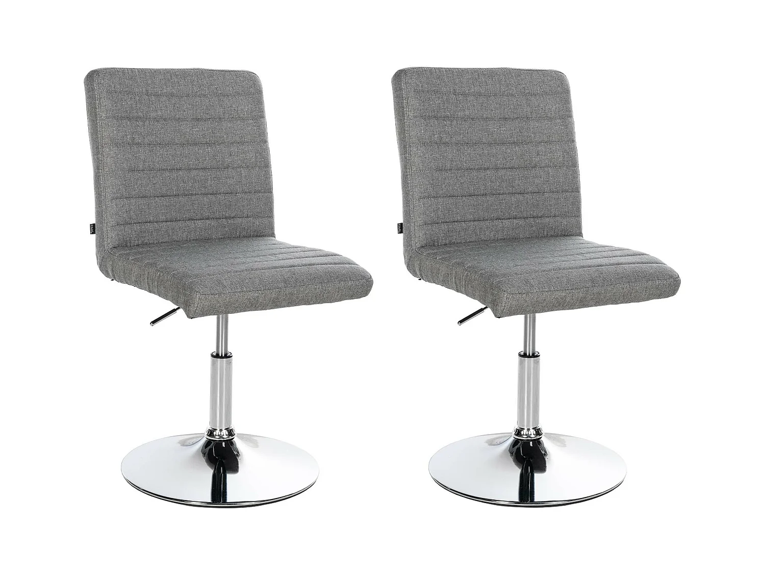 Lot de 2  chaise salle à manger - Tissu - Gris - Elvas