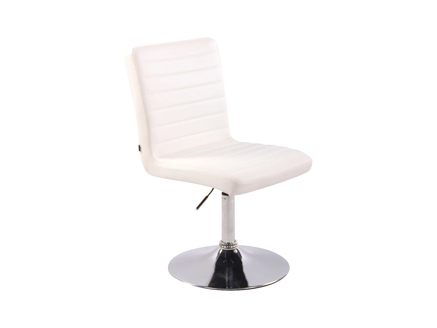 chaise salle à manger - Similicuir & Métal chromé - Blanc - Elvas
