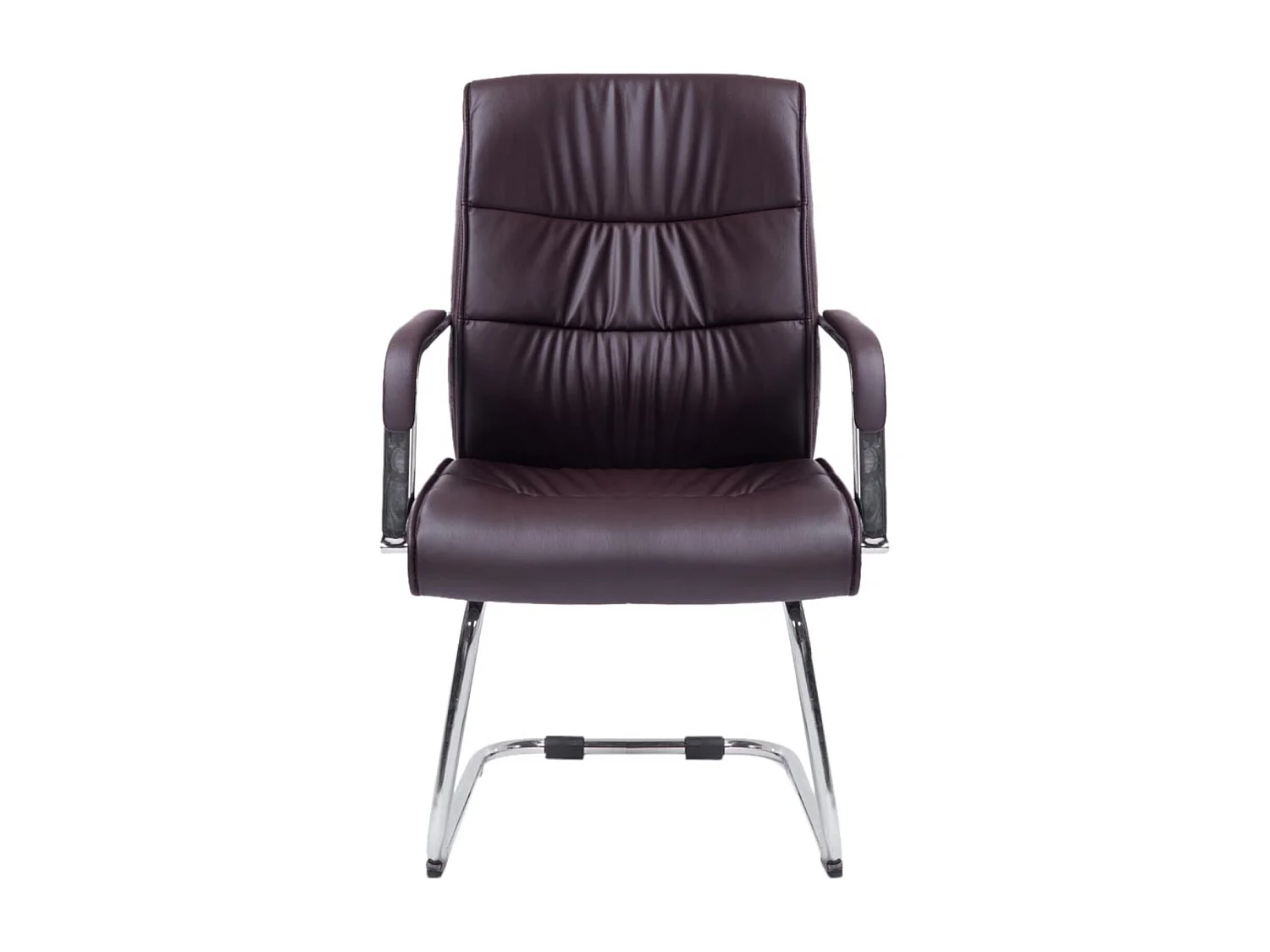 Lot de 2  chaises oscillantes - Similicuir - Marron - Sievert