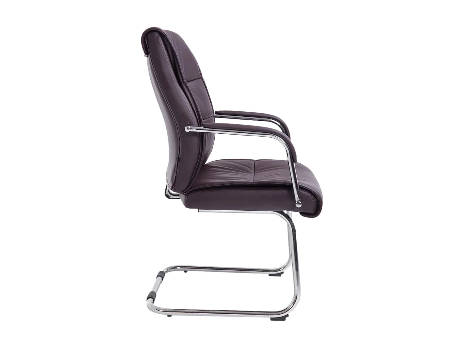 Lot de 2  chaises oscillantes - Similicuir - Marron - Sievert