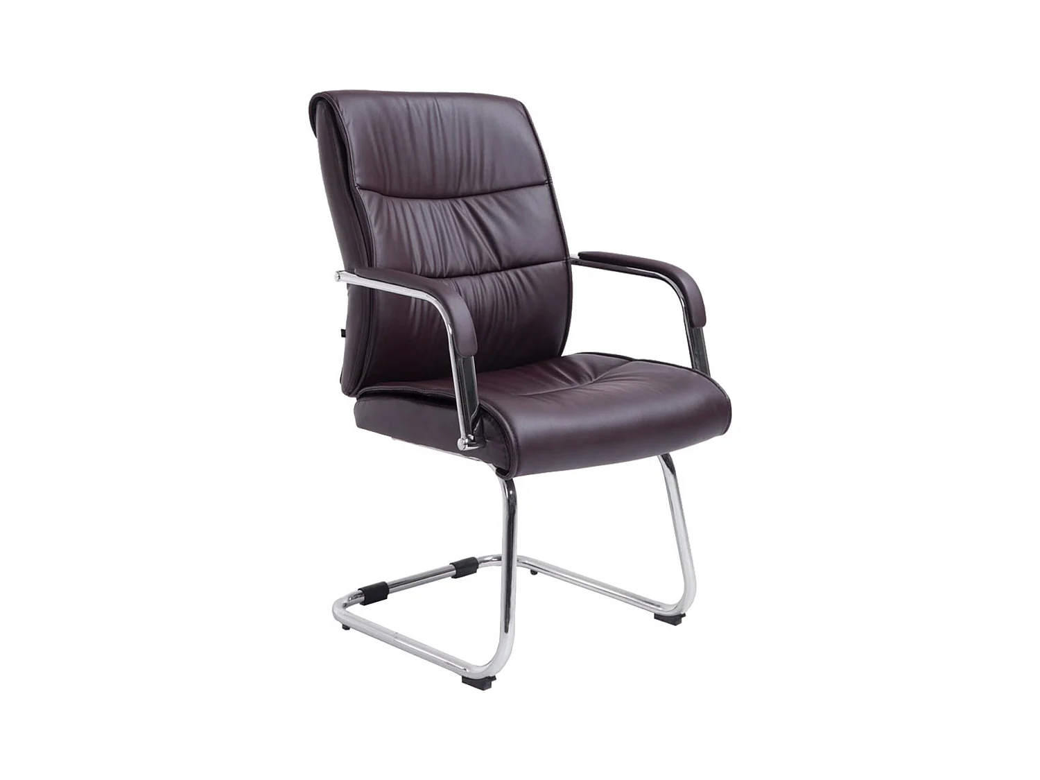 Lot de 2  chaises oscillantes - Similicuir - Marron - Sievert