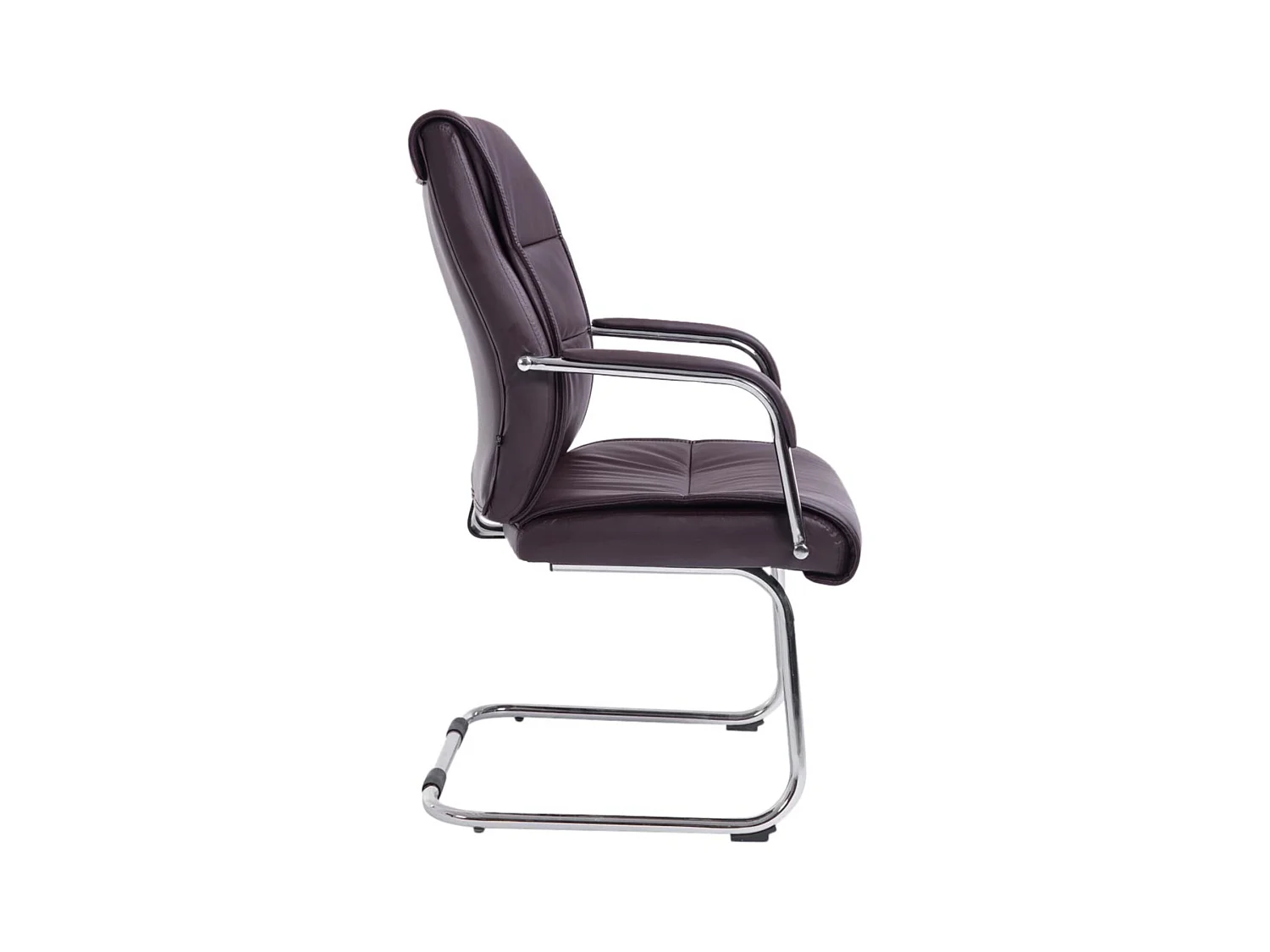 Lot de 2  chaises oscillantes - Similicuir - Marron - Sievert