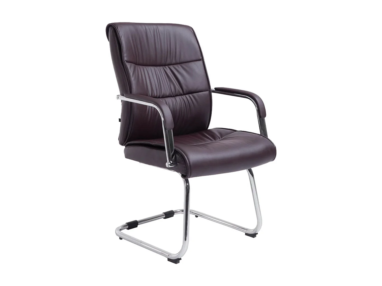 Lot de 2  chaises oscillantes - Similicuir - Marron - Sievert