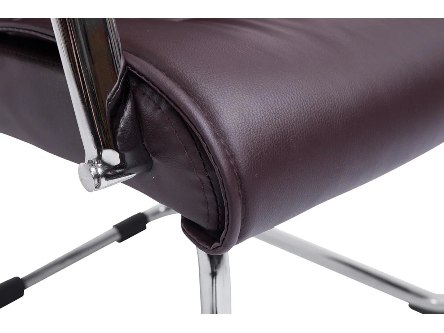 Lot de 2  chaises oscillantes - Similicuir - Marron - Sievert