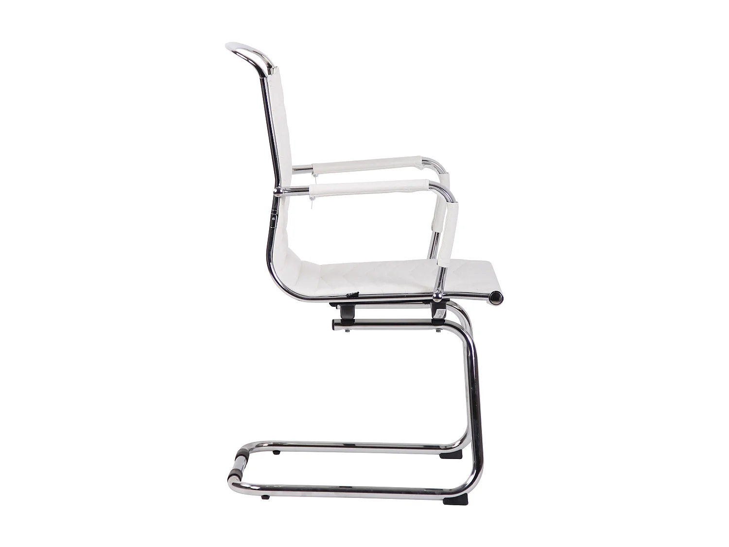 Set di 2  sedie a dondolo - Finta pelle & Metallo in look cromato - bianco - Burnley