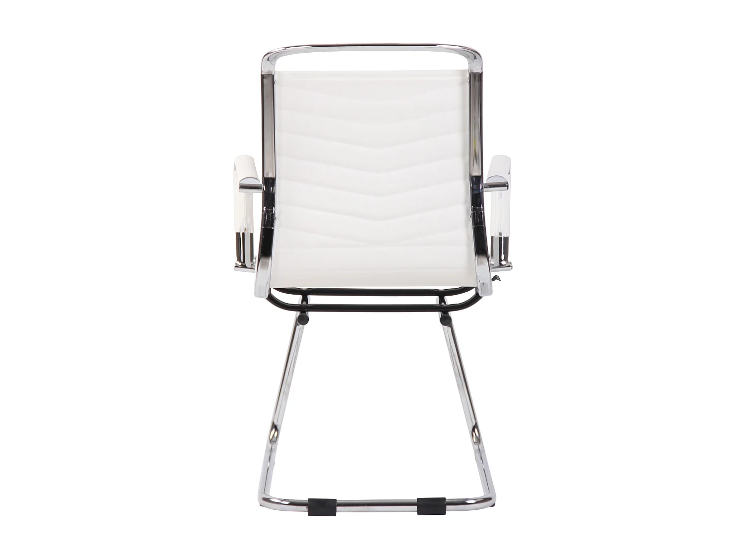 Set di 2  sedie a dondolo - Finta pelle & Metallo in look cromato - bianco - Burnley