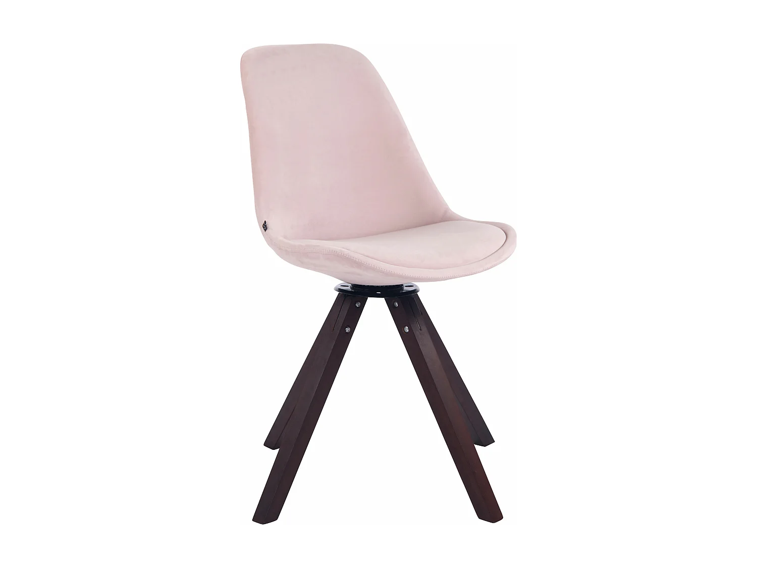 chaise salle à manger - Velours & Noyer - Rose - Troyes