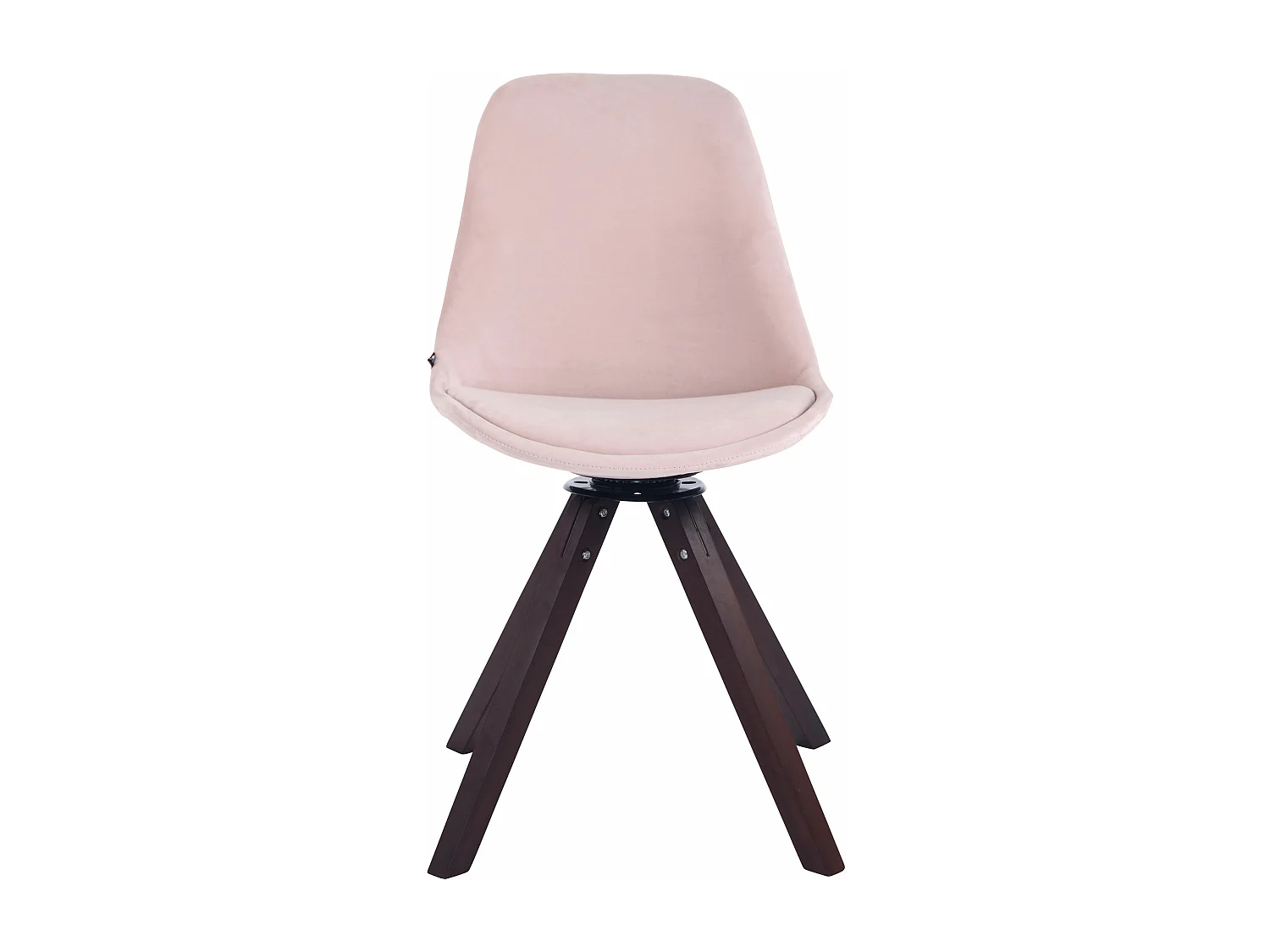 chaise salle à manger - Velours & Noyer - Rose - Troyes