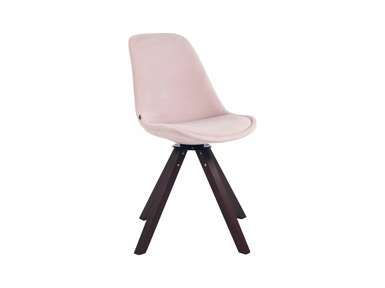 chaise salle à manger - Velours & Noyer - Rose - Troyes