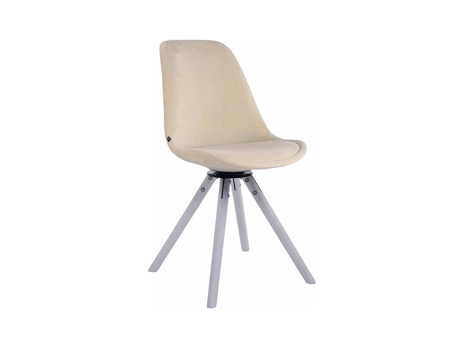 chaise salle à manger - Velours & Blanc - Crème - Troyes
