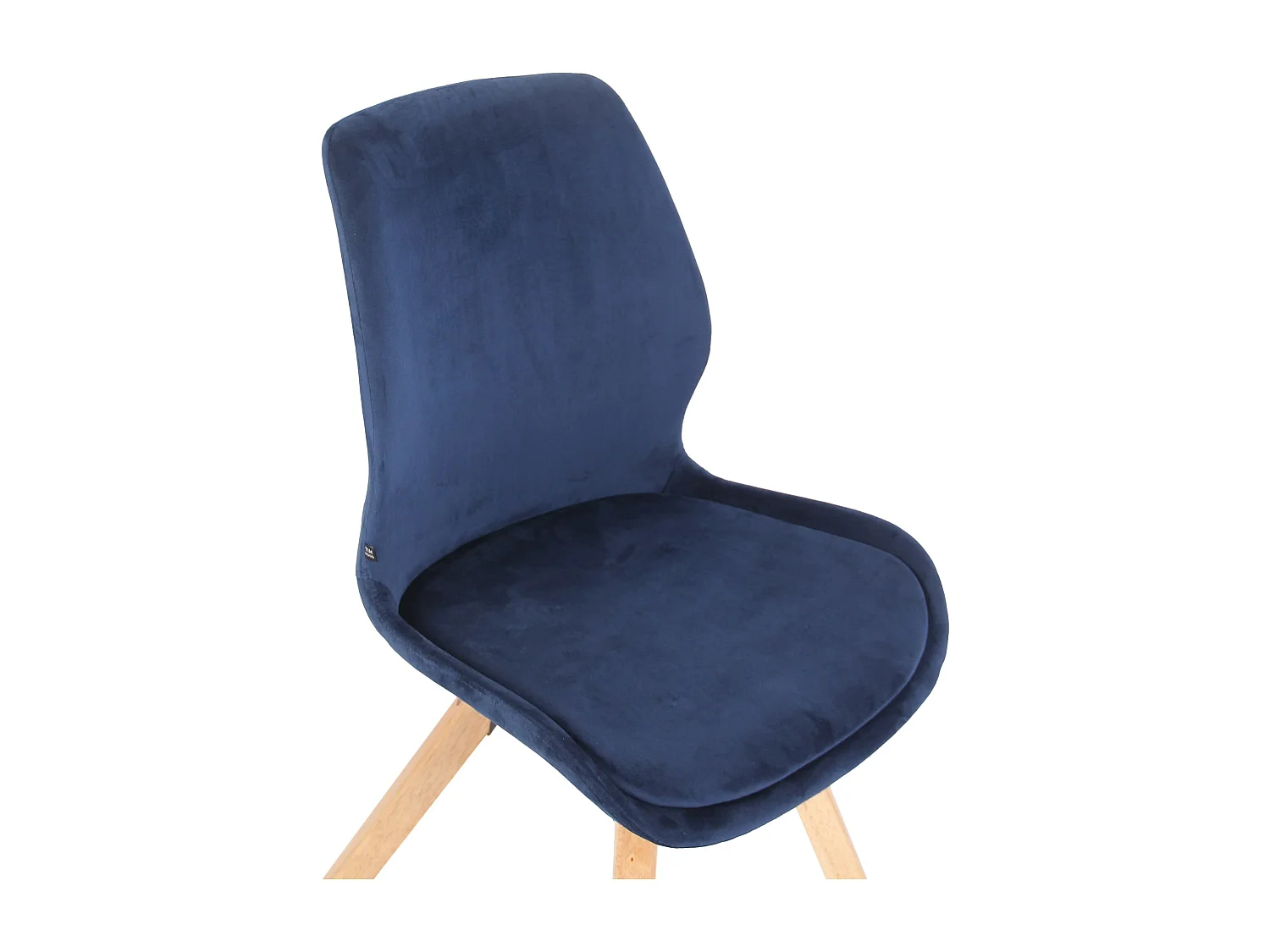 Lot de 2  chaise salle à manger - Velours - Bleu - Luna