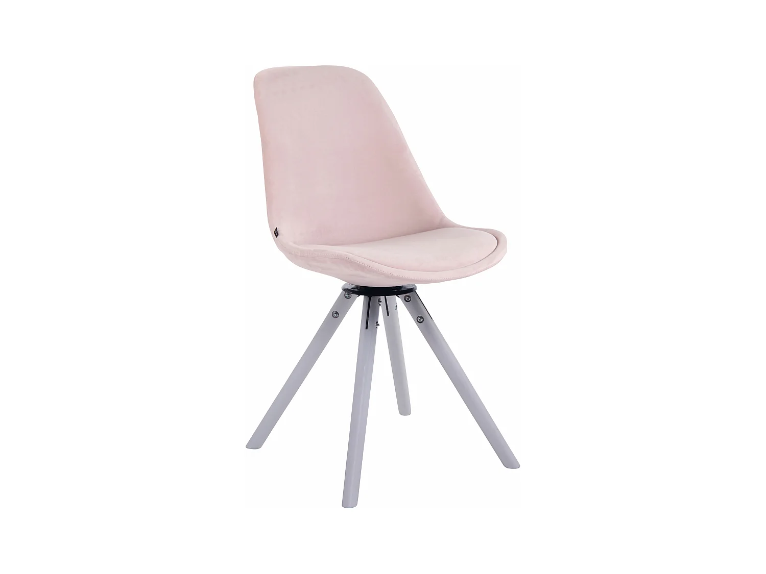 chaise salle à manger - Velours & Blanc - Rose - Troyes