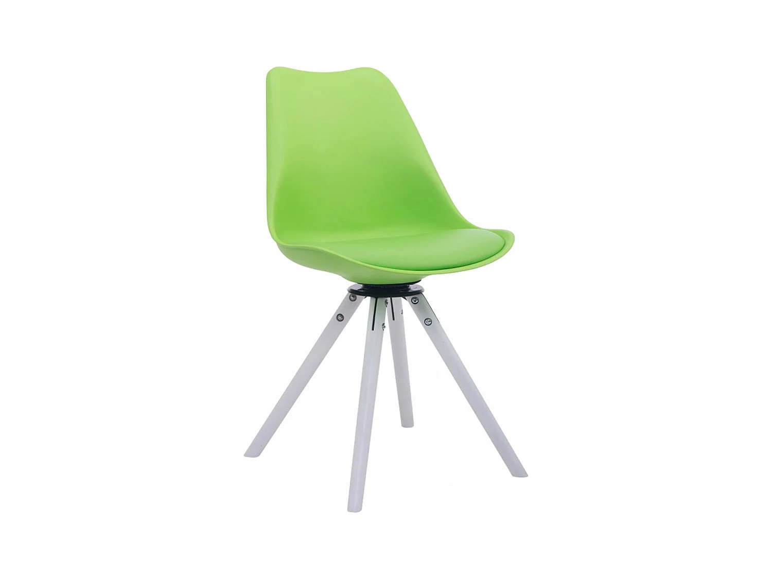 chaise salle à manger - Similicuir & Blanc - Vert - Troyes
