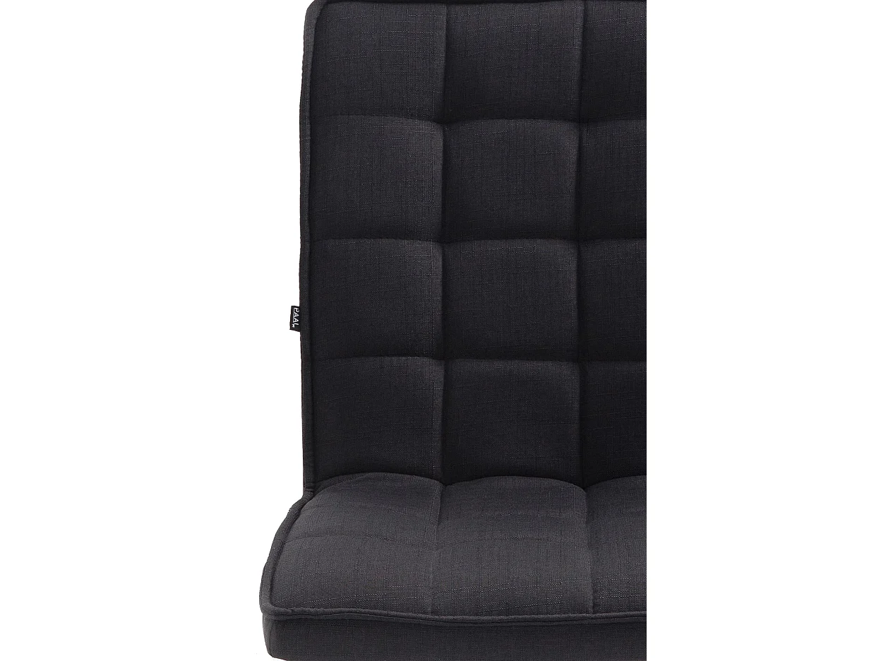 Chaise de bureau - Tissu & Métal chromé - Noir - Peking V2