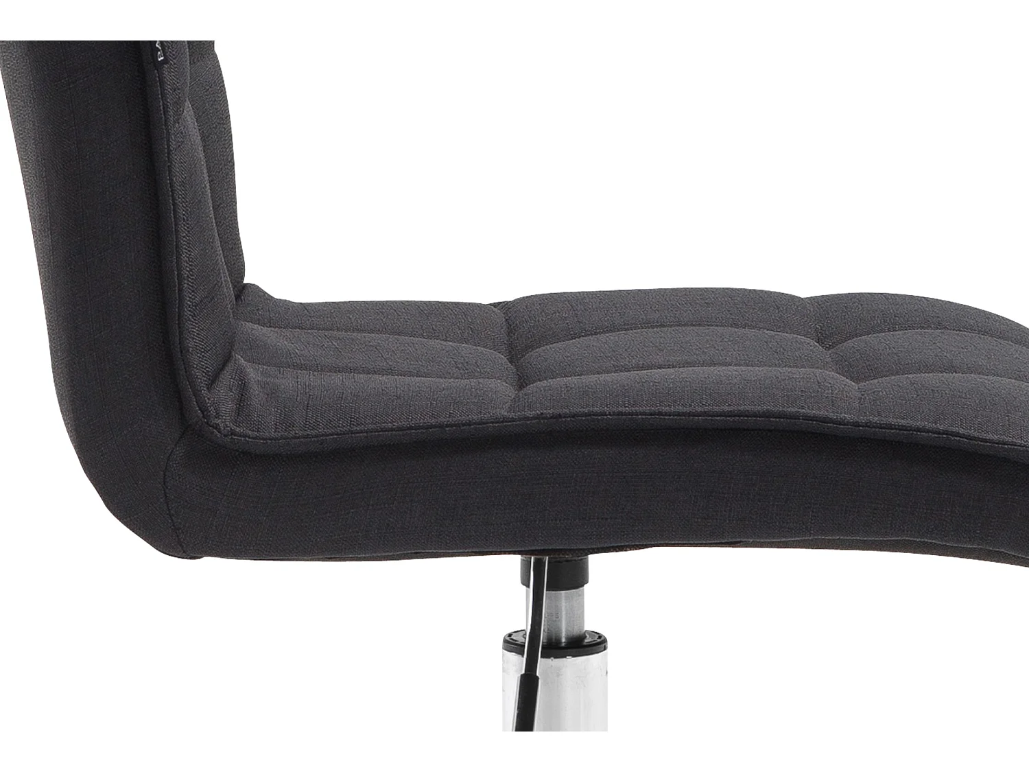 Chaise de bureau - Tissu & Métal chromé - Noir - Peking V2