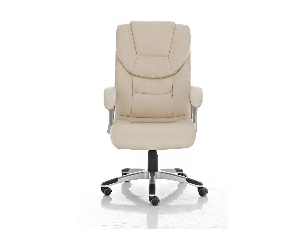 Chaise de bureau - Similicuir & Plastique - Crème - Texas