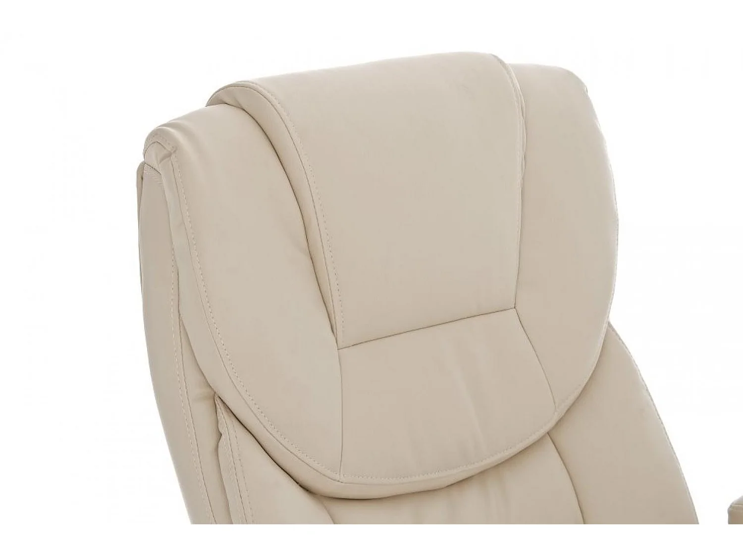 Chaise de bureau - Similicuir & Plastique - Crème - Texas