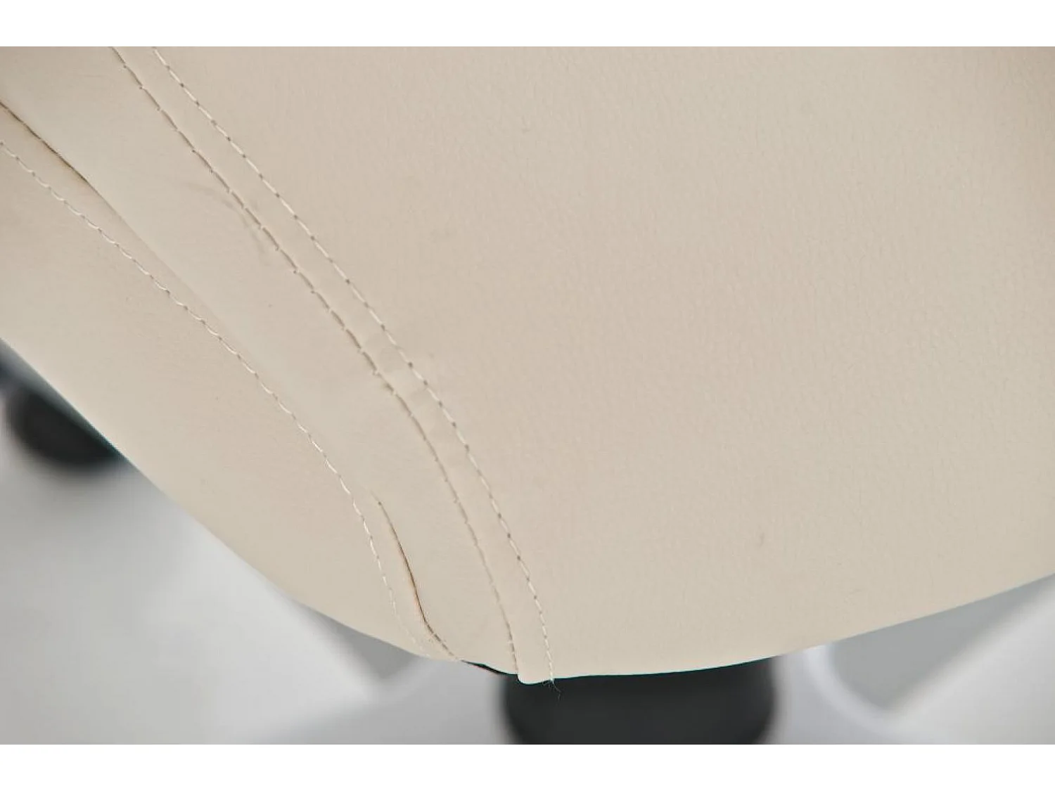 Chaise de bureau - Similicuir & Plastique - Crème - Texas